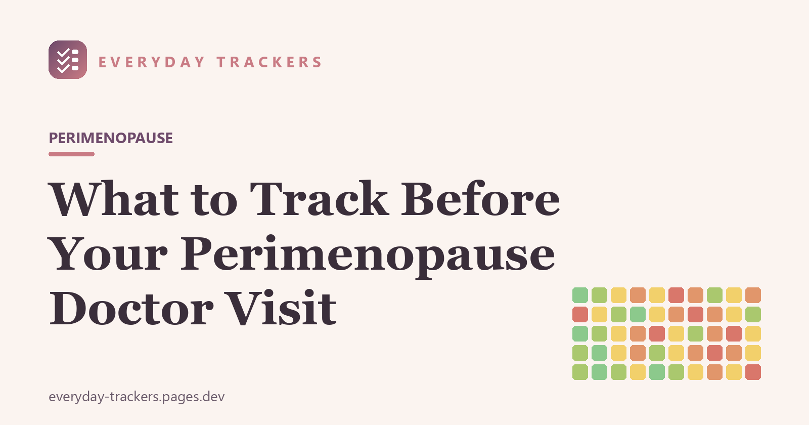 What to Track Before Your Perimenopause Doctor Visit