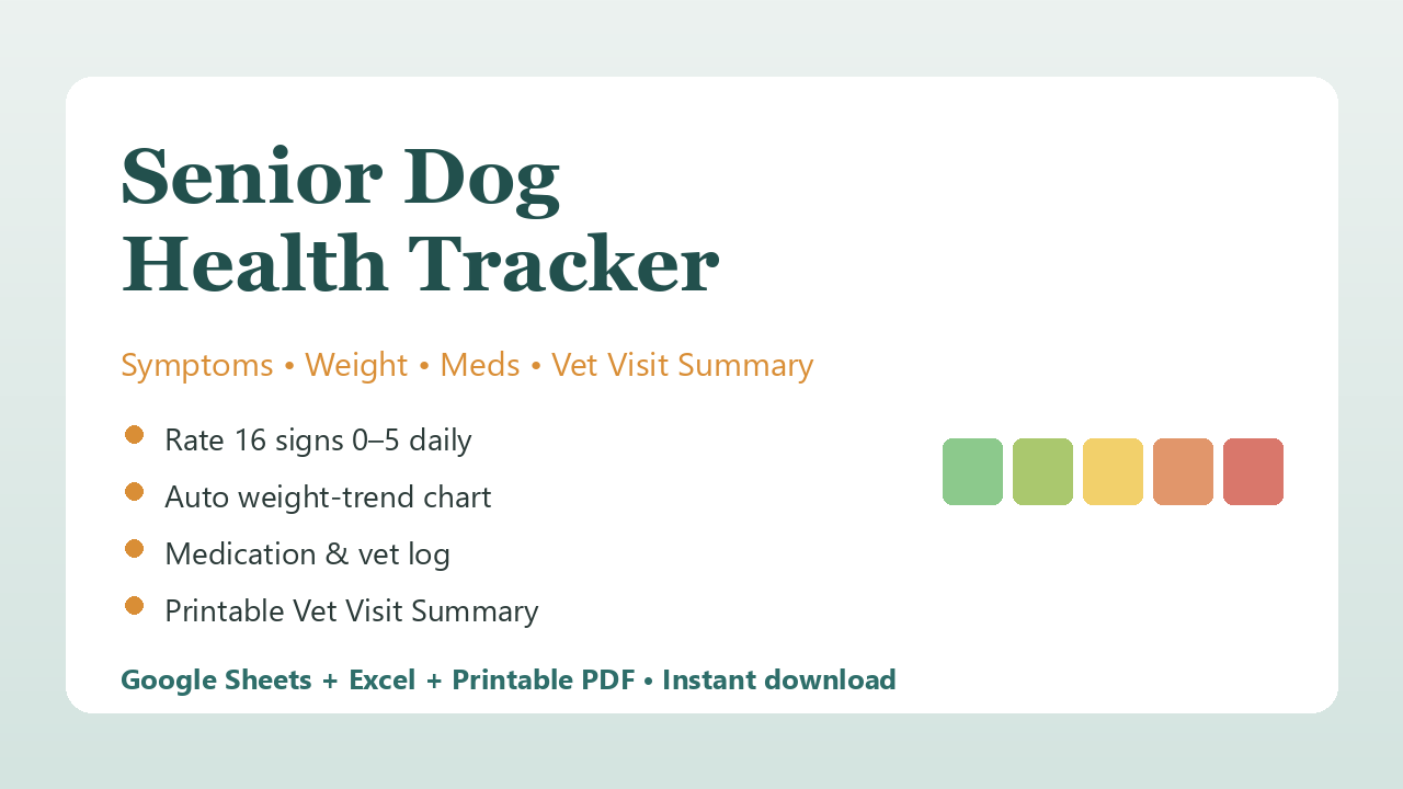 Senior Dog Health Tracker
