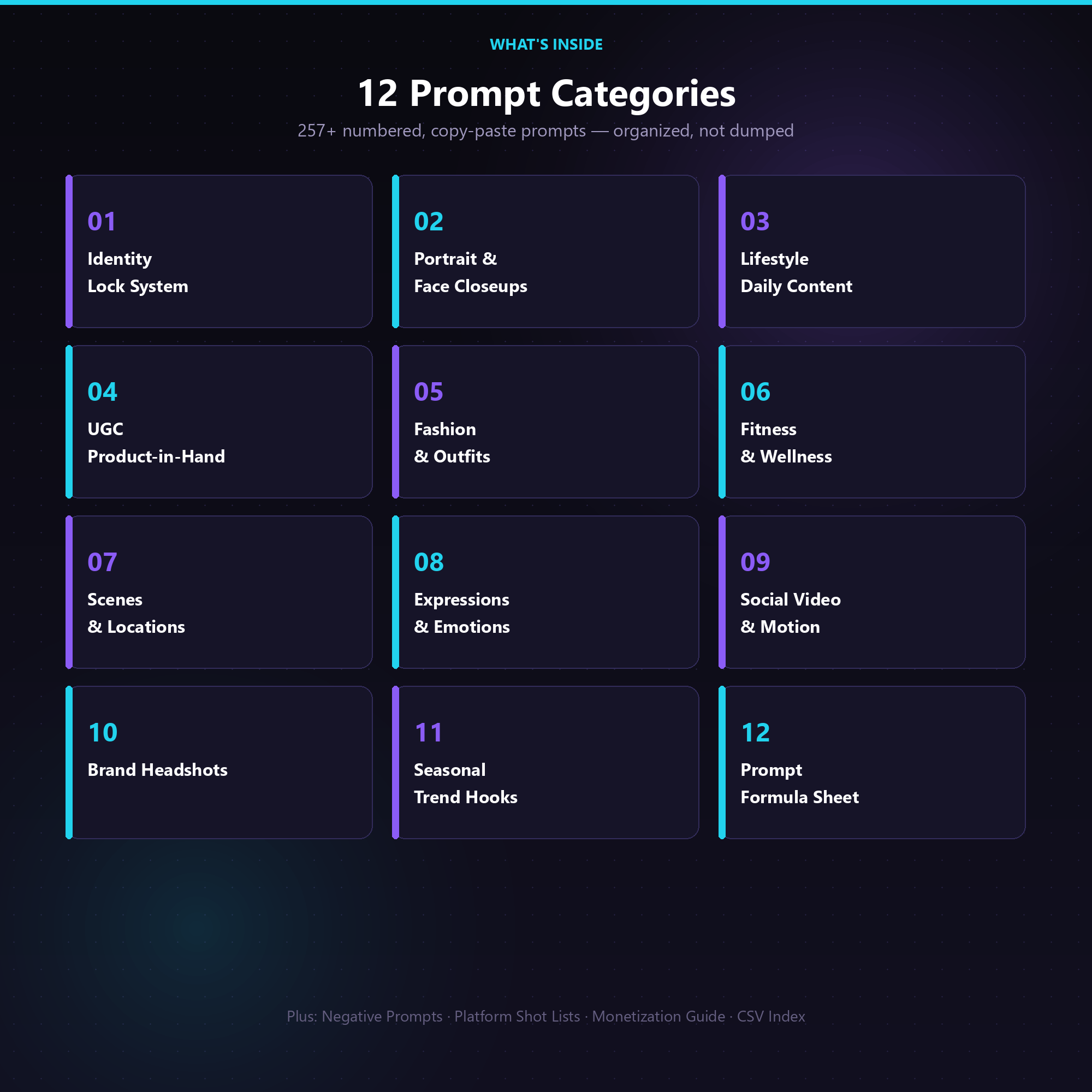 Prompt categories map