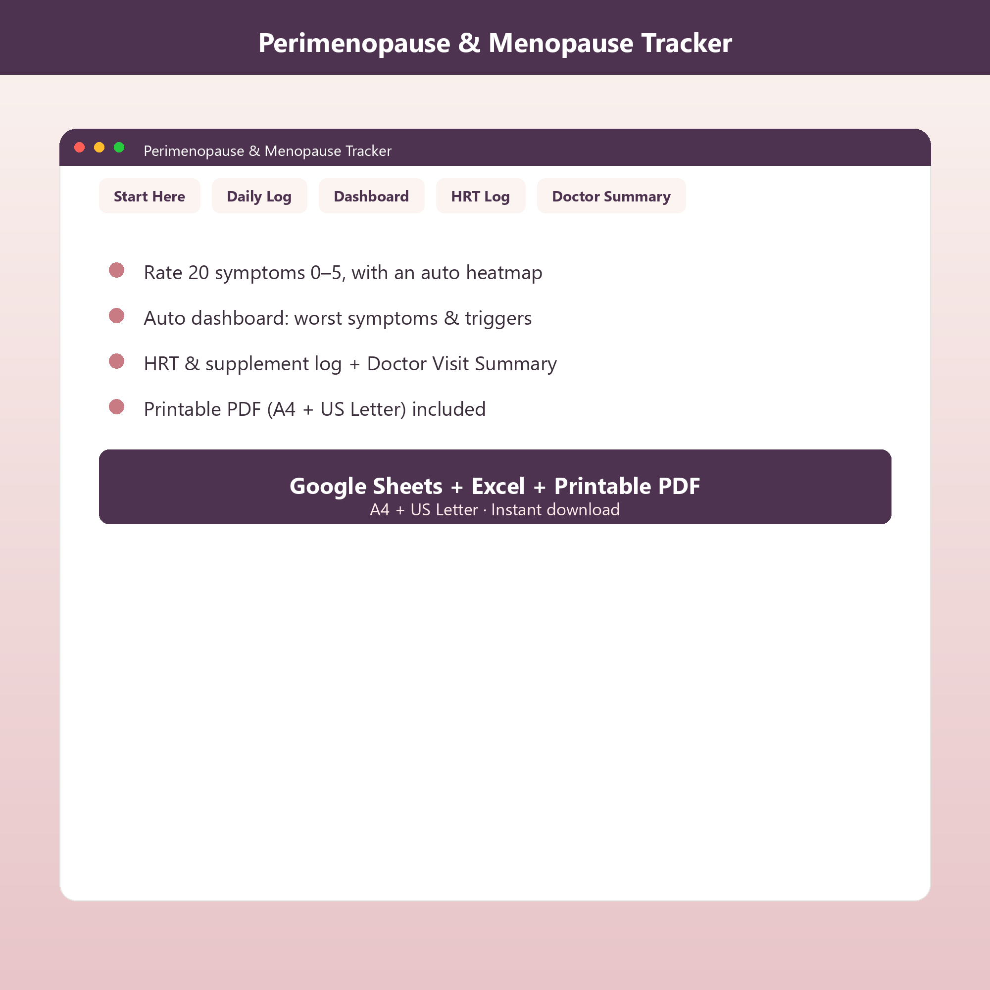 Perimenopause & Menopause Tracker screenshot